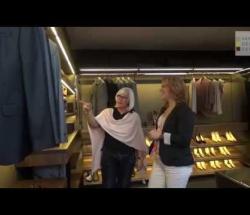 Embedded thumbnail for  Hulsta at ISaloni: Flex Open Closet With Walnut Interior